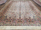 10x14 Karastan Kirman Rug, Karastan Floral Kirman 742, Wool Karastan Carpet, 10 x 14 Vintage Area Rug USA, Original Collection 700 Series - Jewel Rugs