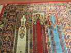 3' X 3' Vintage Machine Made Belgian Belgium Rug Mehrab Prayer Pattern LAHORE Nice - Jewel Rugs