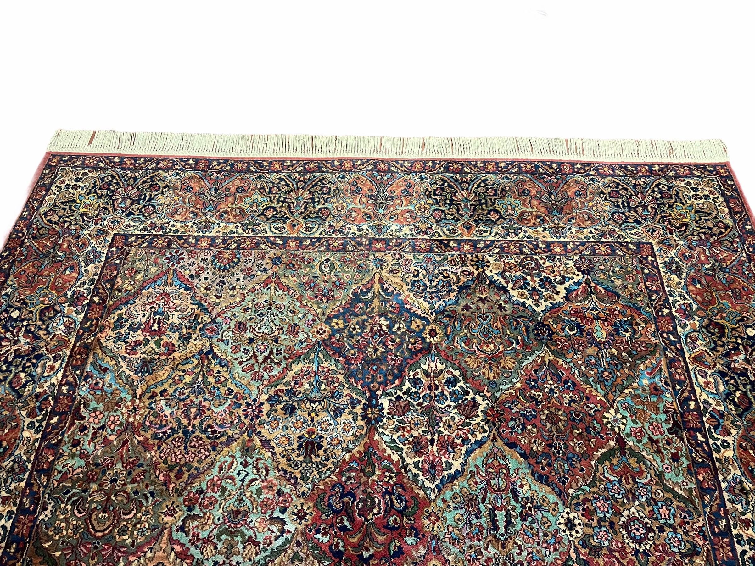 8' 8" X 10' 6" Karastan Multicolor Panel Kirman # 717 Wool Rug American Beauty - Jewel Rugs