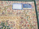 Karastan Green Kirman Medallion #753 Area Rug 5.9x9, Original Vintage Karastan, Discontinued Karastan Carpet, 6 x 9 Wool Karastan Rug - Jewel Rugs