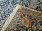 12' X 17' Antique Authentic Finely Woven Handmade Persian Tabriz Wool Rug Beige Blue - Jewel Rugs