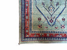 3 x 9 Vintage Handmade Quality Runner Wool Rug Geometric Organic Dyes Teal Green - Jewel Rugs