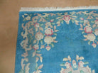 3' X 5' Vintage Handmade Art Deco Chinese Wool Rug Nice Sky Blue - Jewel Rugs