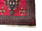 3x5 New Vintage Handmade Wool Rug Tribal Turkoman Balouch Red Tribal Rug Veg Dye - Jewel Rugs