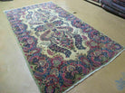 4' X 7' Antique Handmade India Floral Oriental Wool Rug Medallion Organic Nice - Jewel Rugs