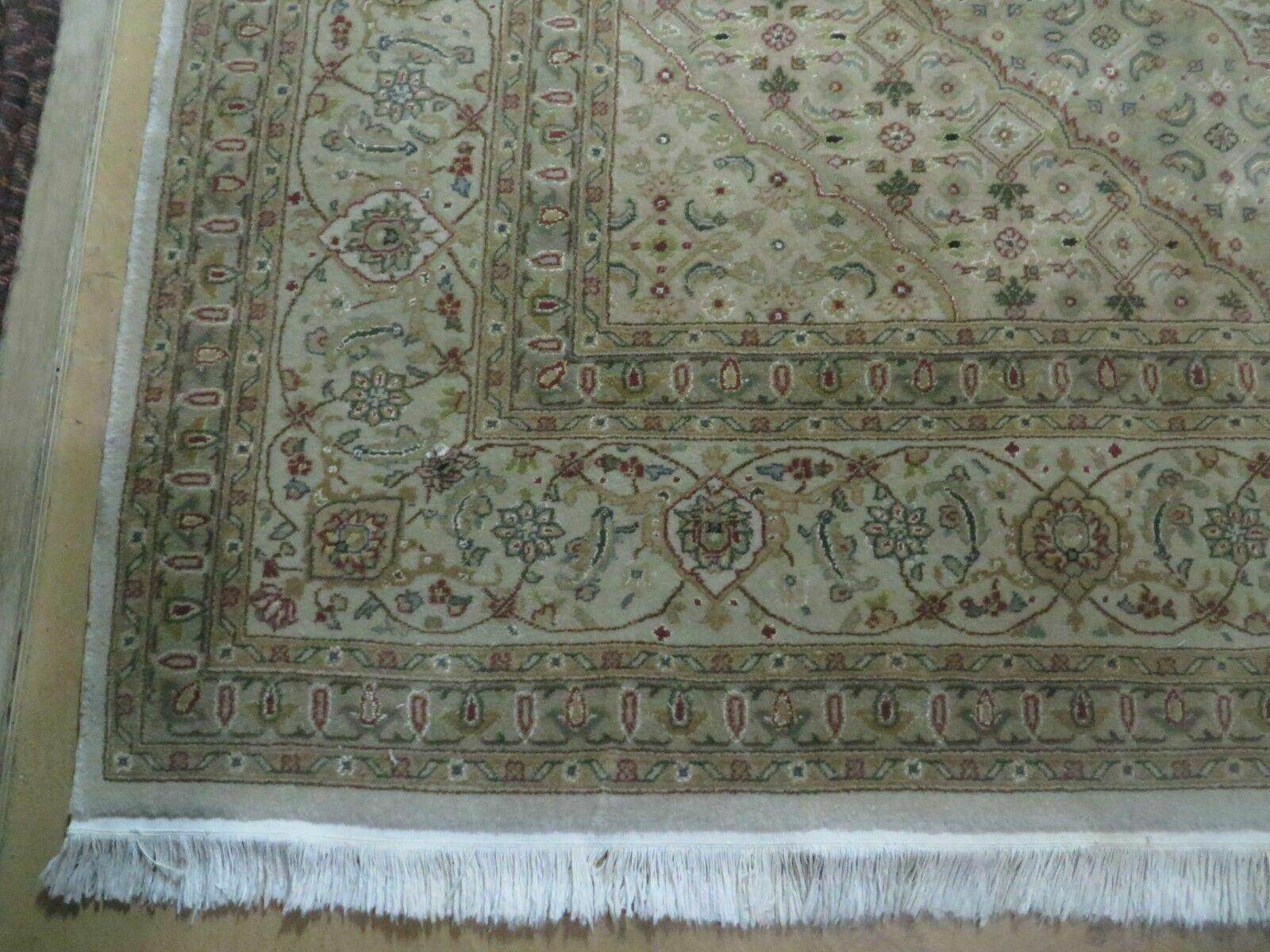 8' 7" X 11' 5" Vintage Handmade Pakistan Wool Rug Silk Accent Nice - Jewel Rugs