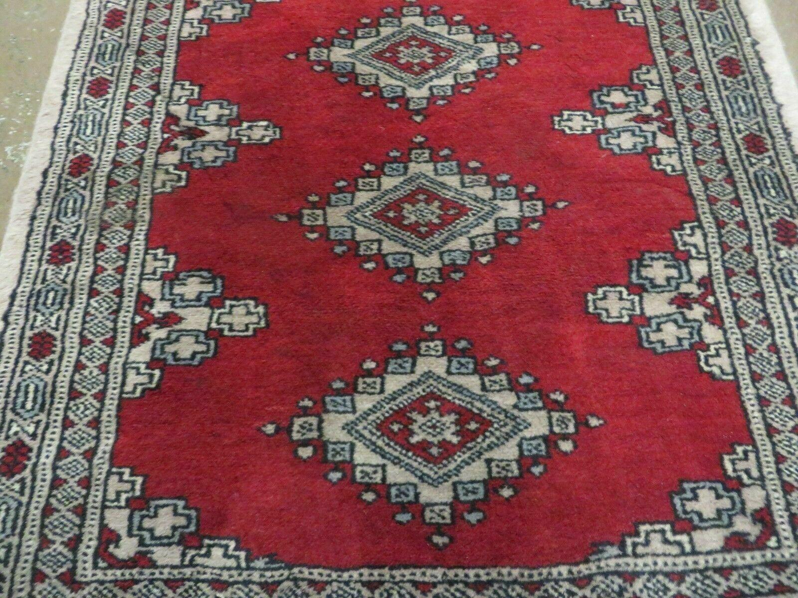 2' X 3' Vintage Handmade Pakistani Turkoman Bokhara Yamud Rug - Jewel Rugs