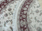 7' X 7' Handmade Fine Chinese Floral Oriental Wool Rug Carpet Round Silk Beauty - Jewel Rugs