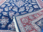 10' X 13' Vintage Handmade Wool Rug Blue Red Organic Nice Oriental Carpet - Jewel Rugs