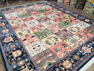 Karastan Rug 8'8" x 10' 6", Chahar Mahal Village Garden 605 Rug, Large Karastan Wool Area Rug, Vintage Karastan Carpet, Discontinued, Panel - Jewel Rugs