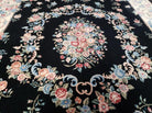 9' X 12' Hand Made Art Deco Aubusson Wool Rug 90 Lines Chinese Plush Pile Pink - Jewel Rugs