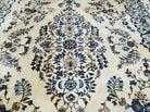 8' X 10' Semi Antique Handmade India Floral Lamb Wool Rug Carpet Ivory/ Beige - Jewel Rugs