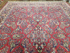 Antique Karastan Rug 8.8 x 12, Sarouk Design #785, USA Made, Red Karastan Wool Carpet, Vintage Karastan Area Rug, Original Karastan w/ Label - Jewel Rugs