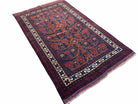 3x5 New Vintage Handmade Afghan Wool Rug Balouch Rug Tree Of Life Red Blue Beige - Jewel Rugs