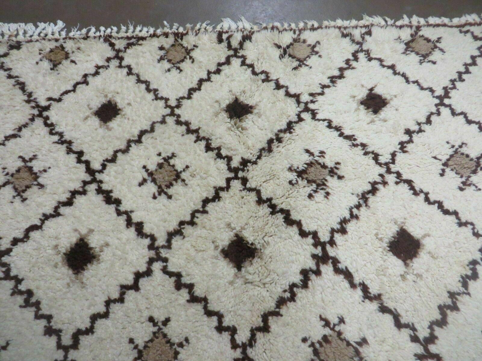 6' X 10' Vintage Handmade Moroccan Tribal Beni Ourain Wool Rug Carpet - Jewel Rugs