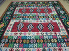 7' X 10' Vintage Turkish Kilim Handmade Flat Weave Wool Rug Vegy Kizeta - Jewel Rugs