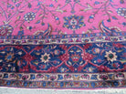 12' X 20' Antique Handmade India Wool Rug Fuchsia Purple Hand Knotted Nice - Jewel Rugs