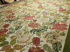 10' X 13' Handmade English Needlepoint Wool Floral Rug Carpet Rose Garden Nice - Jewel Rugs