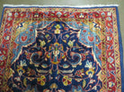 Persian Runner Rug 3.2 x 9.7, Antique Persian Hamadan Blue Wool Runner, Floral Medallion, Red and Blue, Hand Knotted Hallway Kitchen Runner Rug Nice - Jewel Rugs