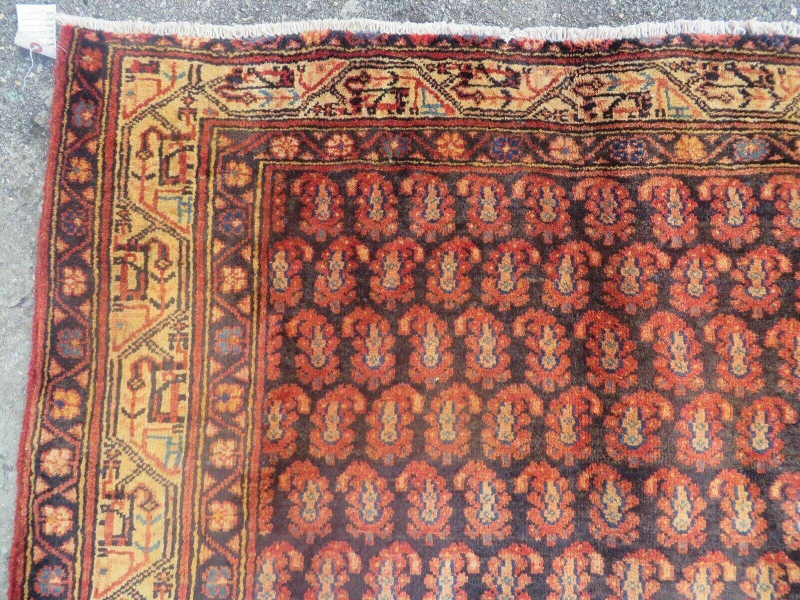 4' X 7' Antique Handmade Indian Wool Rug Paisley Design Vegetable Dyes Nice - Jewel Rugs