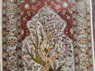 Top Quality Turkish Hereke Silk Rug with Gold Threads, 2x3 Silk and Gold Oriental Carpet Tree of Life with Animals Very Fine Antique Vintage - Jewel Rugs