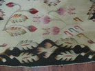 2' 7"X 11' Vintage Handmade Bessarabian Flat Weave Wool Rug Runner Beige and Black - Jewel Rugs