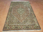 4' X 6' Vintage Fine Handmade India Allover Geometric Oriental Wool Rug Organic - Jewel Rugs