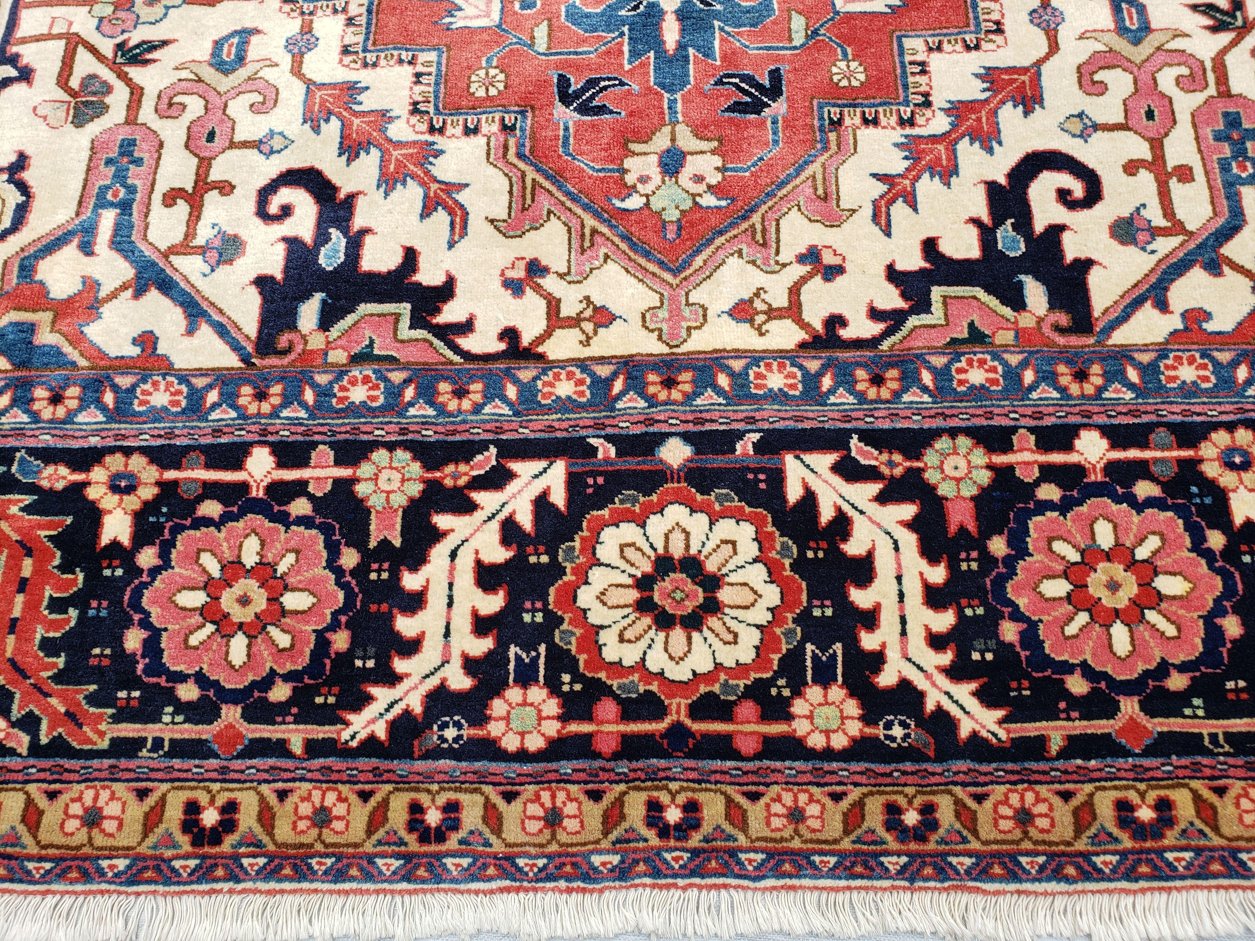 Antique One-of-a-Kind Oversized Heriz Serapi Rug, 11'5" x 15' - Jewel Rugs