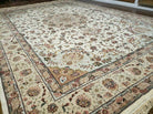 10' X 14' Vintage Handmade Pakistani Wool Silk Rug Carpet Ivory Nice - Jewel Rugs