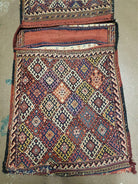 26" X 56" Antique Handmade Authentic Tribal Wool Rug Double Bag Tobreh - Jewel Rugs