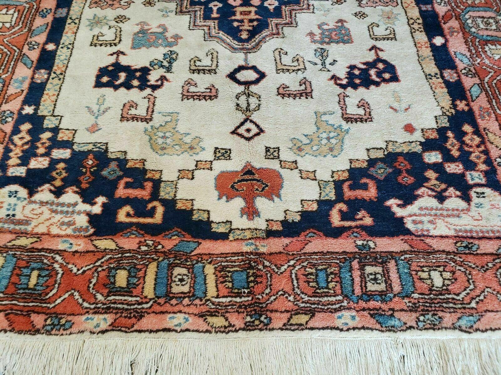 6' X 9' Vintage Handmade India Geometric Oriental Rug Wool Hand Knotted Carpet - Jewel Rugs