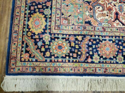 8' 8" X 12' Karastan Blue Heriz Serapi # 726 Wool RUG American Made Rare Nice - Jewel Rugs