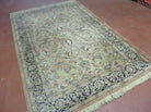 4' X 6' Vintage Handmade Fine Indian Silk Rug Kashmir Bird Nice - Jewel Rugs