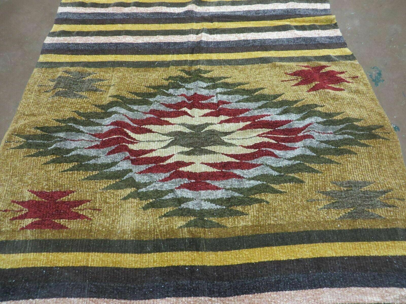 4' X 7' Vintage Handmade Latin American Mexican Wool Blanket Kilim Rug Nice # A - Jewel Rugs