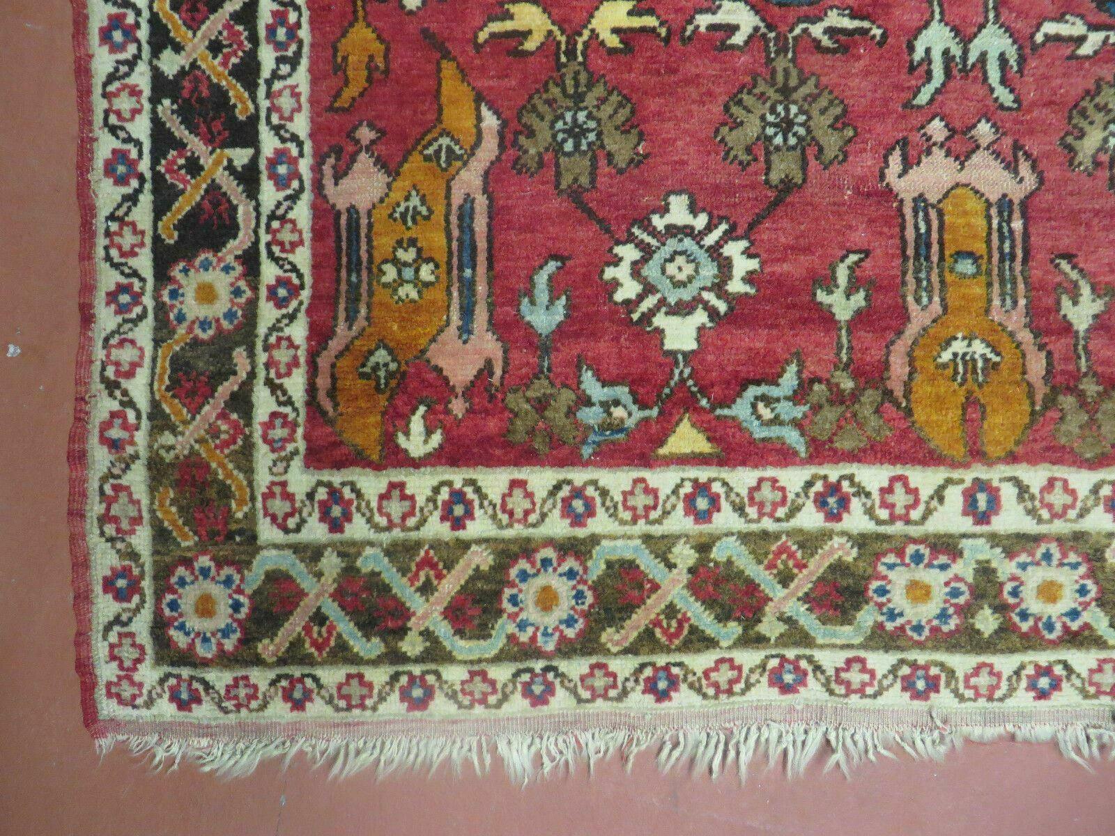 4' x 6' Antique Handmade Turkish Melas Oushak Wool Rug Carpet Nice - Jewel Rugs