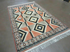 4' X 6' Vintage Handmade Turkish Melas Oushak Wool Rug Carpet Mehrab Red Nice - Jewel Rugs