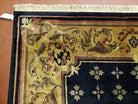 6x9 Aubusson Design Nepali Tibetan Rug Black & Tan Hand-Knotted Wool Carpet Soft Plush Pile New Rug Nice - Jewel Rugs