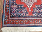 4x6 Western Kurdistan Kurdish Carpet Senneh Wool Area Rug Veg Dyes Red Blue Nice - Jewel Rugs