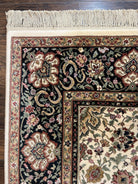 Karastan Rug 8.8 x 12 Ivory Indo Kirman #700/706, Wool Karastan Carpet Area Rug, Vintage Discontinued Original Collection 700 Series, Rare - Jewel Rugs