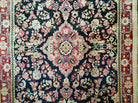 4' X 6' Antique Handmade India Floral Oriental Wool Rug Carpet Organic Blue - Jewel Rugs