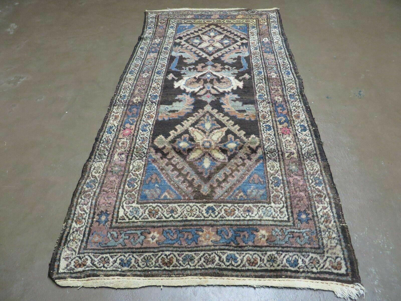 3' X 6' Antique Handmade India Floral Oriental Wool Rug Veg Dyes Nice - Jewel Rugs