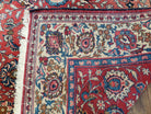 Semi Antique Persian Kashan Rug, Red & Beige, Hand-Knotted, Wool, 4'7" x 6' 6", Pair B - Jewel Rugs