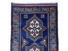 3 X 4 Handmade Tribal Wool Rug Baluchi Rug Afghan Balouch Rug Blue Red Beige - Jewel Rugs