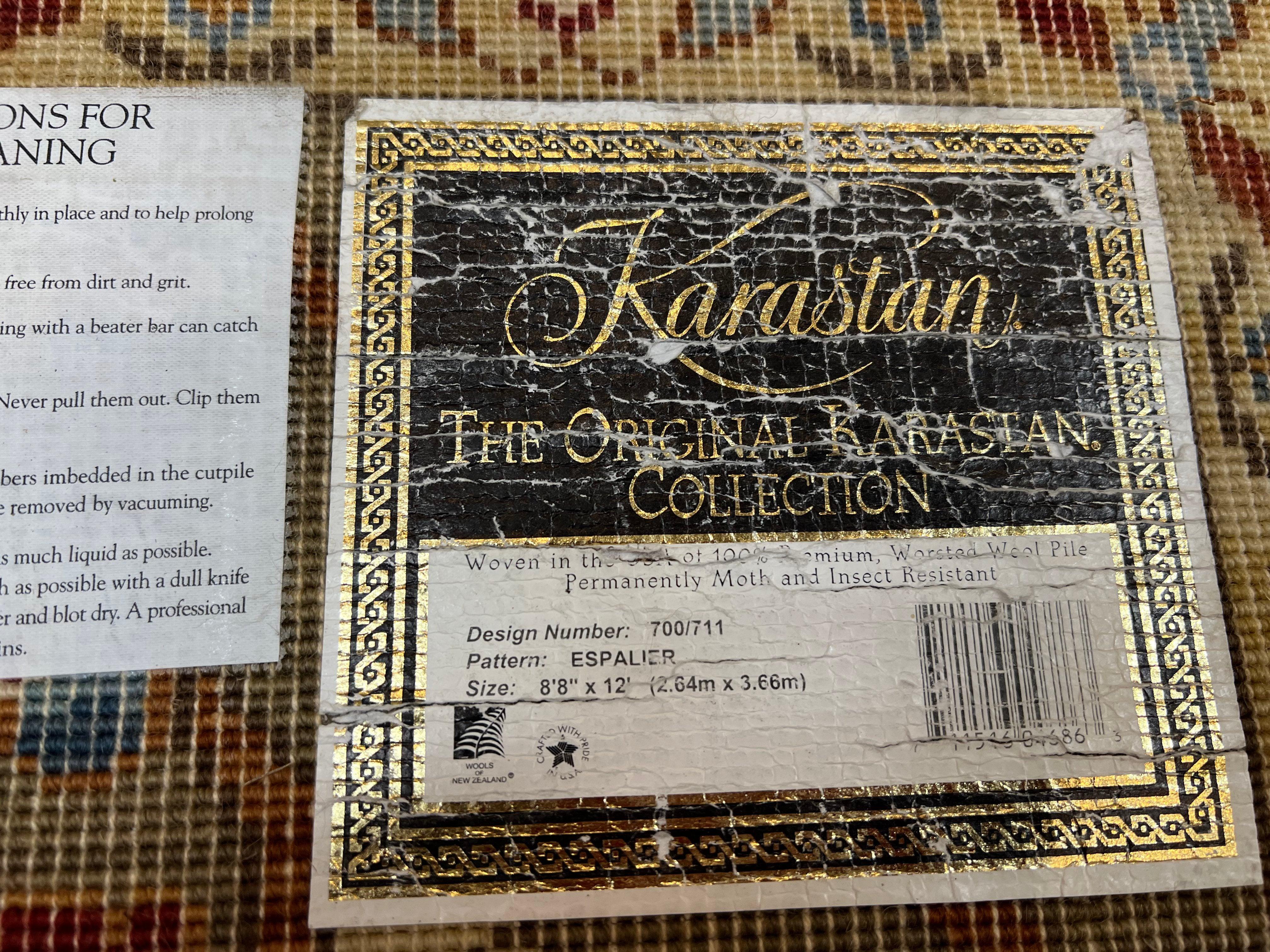 Karastan Rug 8.8 x 12, Espalier 700/711, Original 700 Series, Karastan Wool Carpet, Discontinued Vintage Karastan, Karastan Area Rug 9x12 - Jewel Rugs