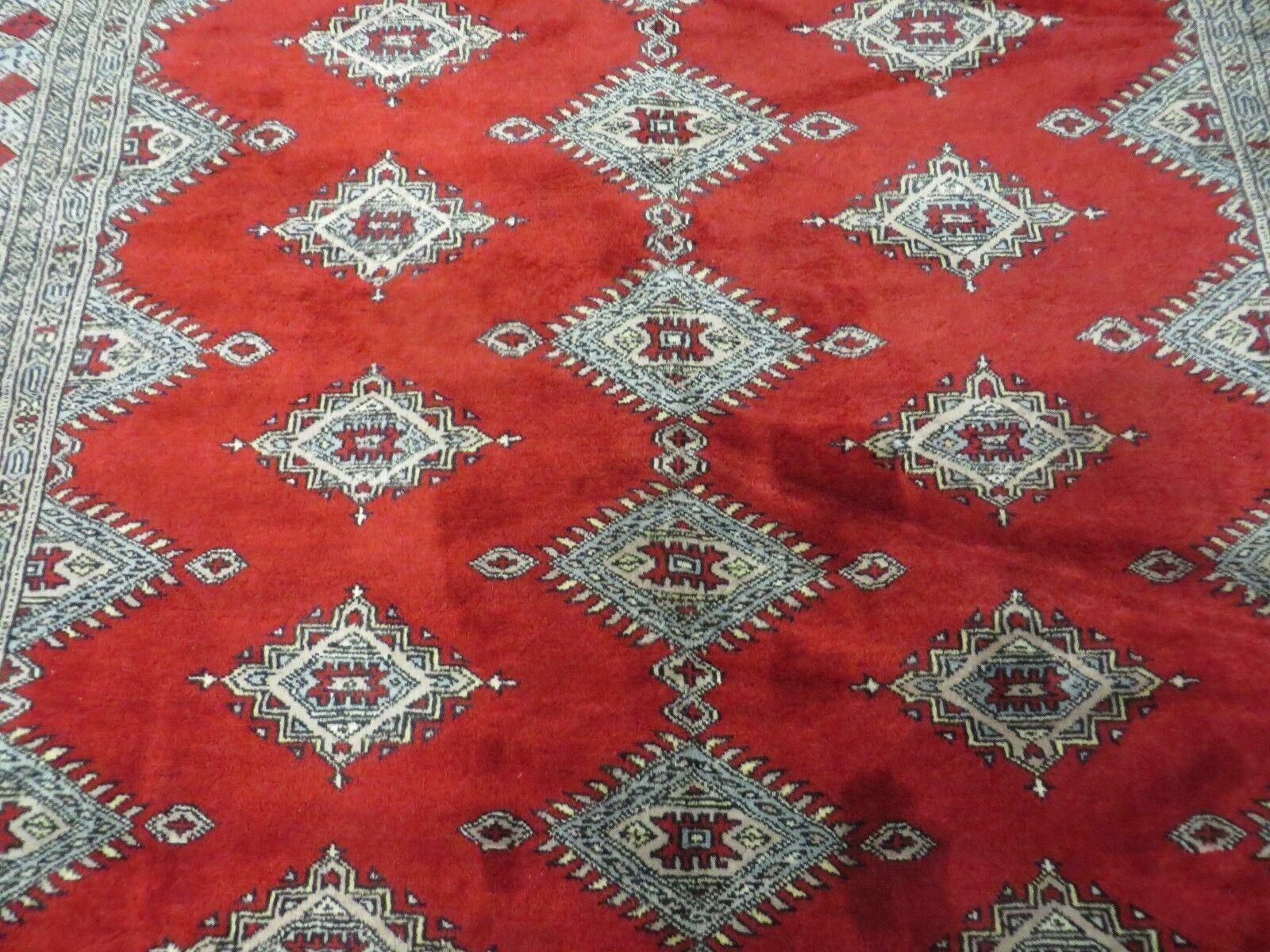 5' X 8' Vintage Handmade Bokhara Turkoman Pakistan Wool Rug Carpet Red Nice - Jewel Rugs