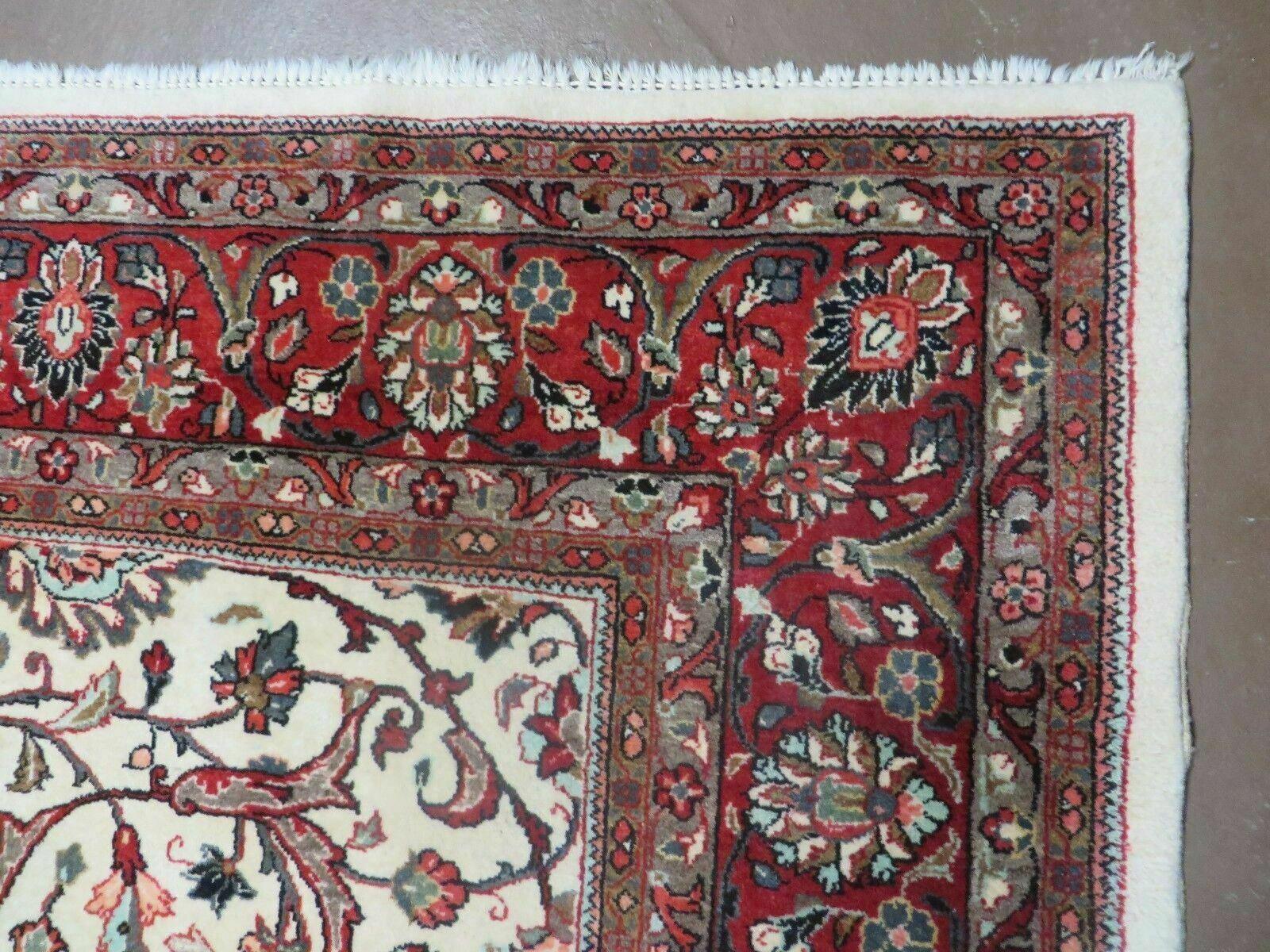 7' X 10' Vintage Handmade India Floral Oriental Wool Rug Hand knotted Carpet - Jewel Rugs