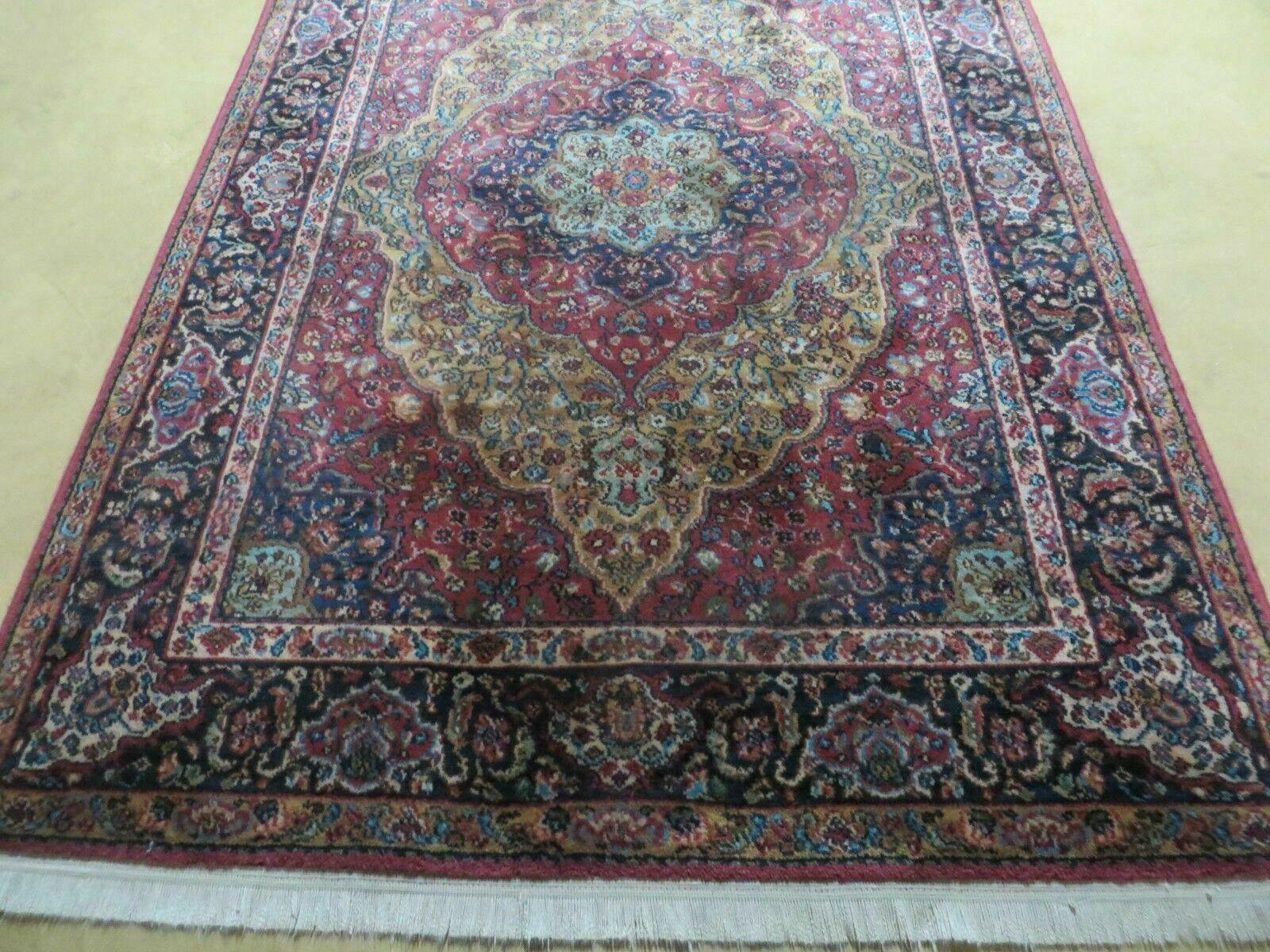 4' 3" X 6' Karastan Medallion Kirman Pattern # 700-718 Wool Rug USA Beauty - Jewel Rugs