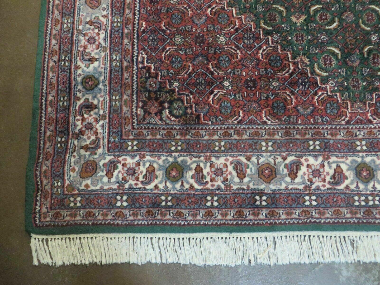 6' X 9' Vintage Handmade India Floral Oriental Rug Hand Knotted Carpet Green - Jewel Rugs