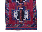 3 X 5 Vintage Handmade Tribal Wool Rug Balouchi Rug Afghan Rug Red Beige Nice - Jewel Rugs