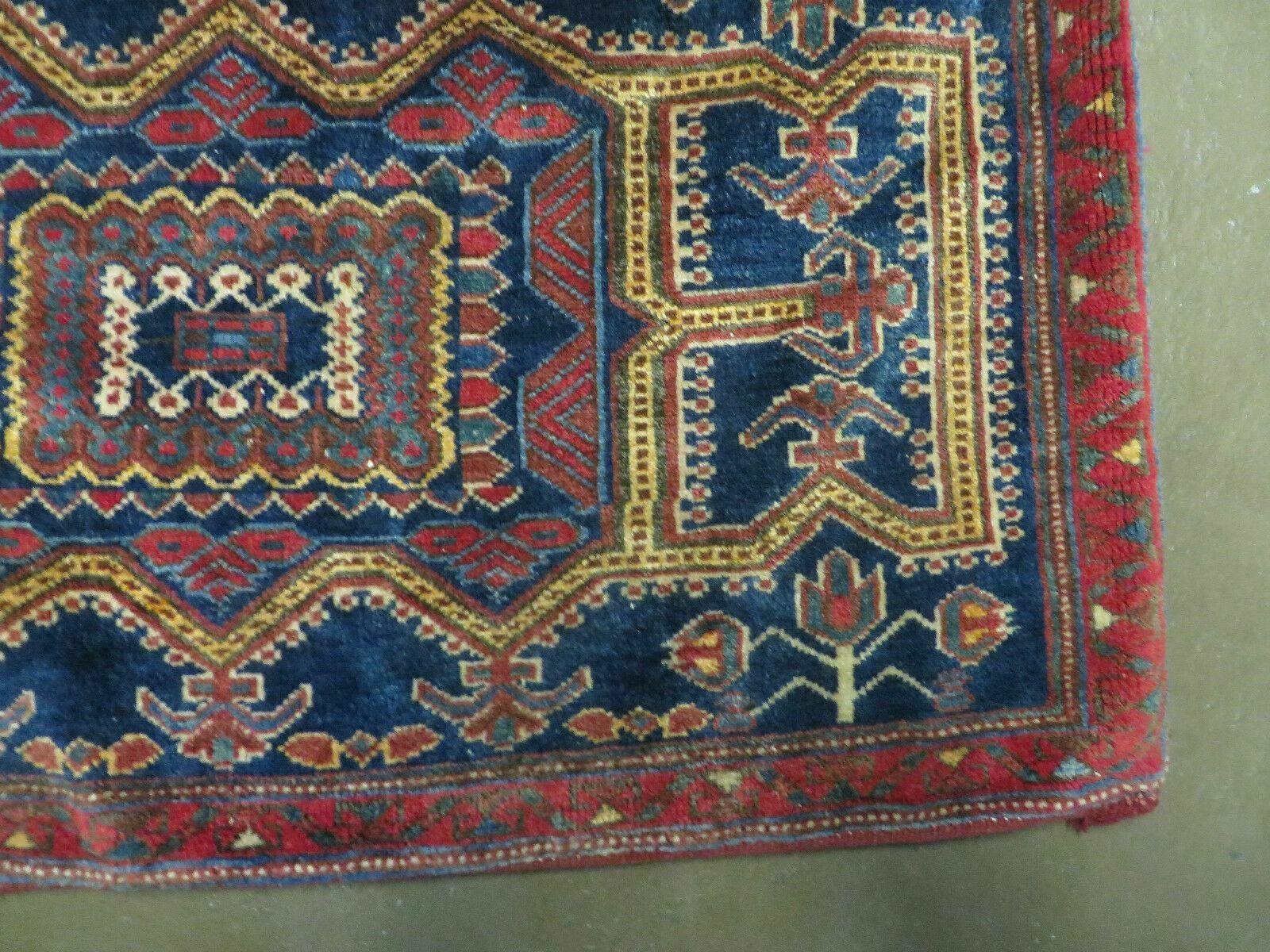 3' X 4.5' Antique Handmade Turkish Tribal Wool Rug Double Saddle Bag Nice - Jewel Rugs